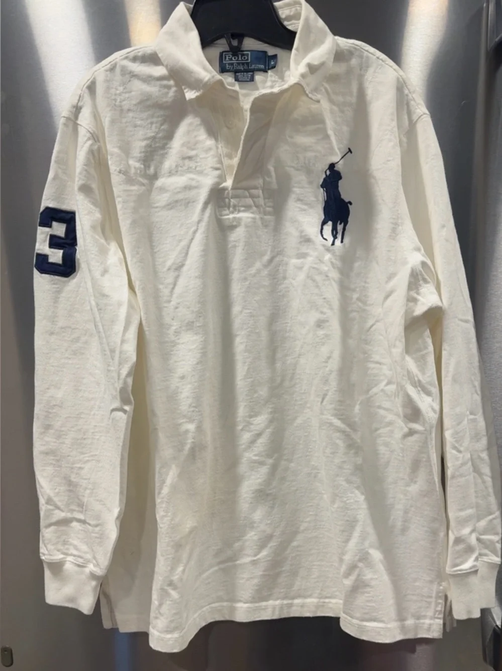 Polo Ralph Lauren Big Pony Rugby Polo Men Size L #3 Classic Pristine Condition - Picture 2 of 4
